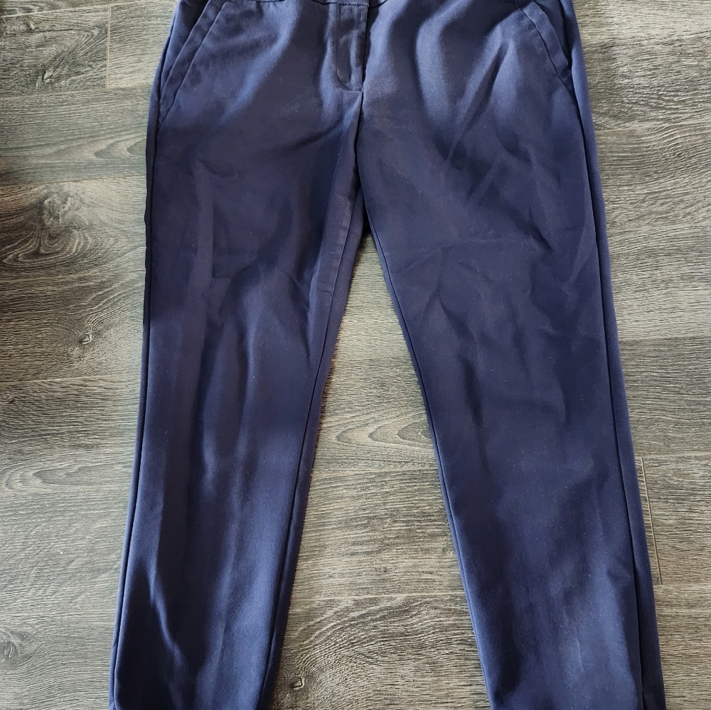 Cropped work trousers - Loft, navy blue